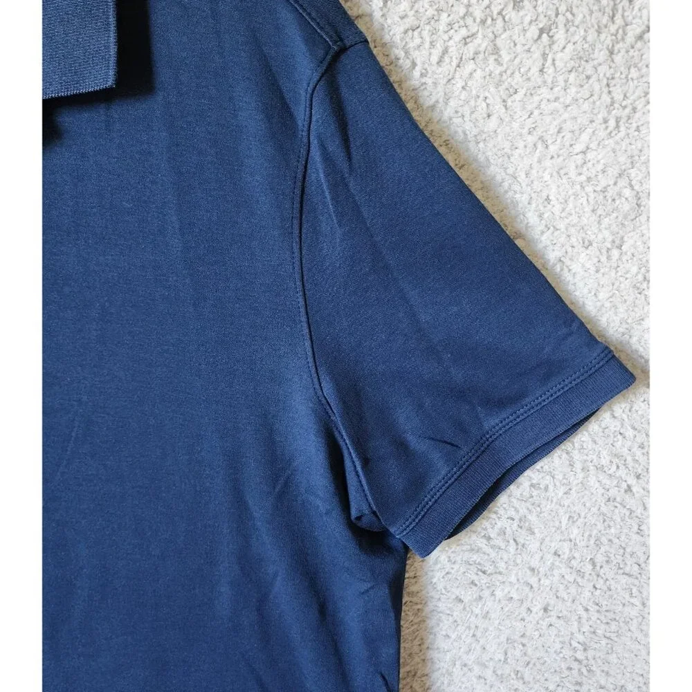 Banana Republic Navy‎ Blue Dress Polo Shirt Size Large 100% Cotton
